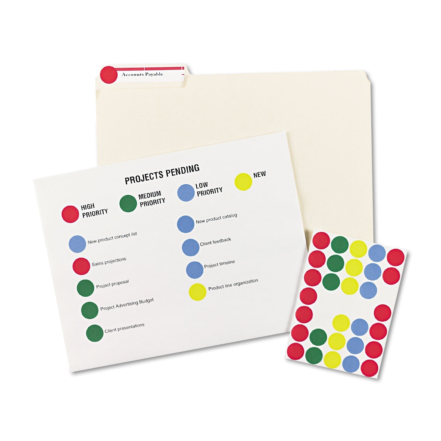 Avery Printable Self-Adhesive Removable Color-Coding Labels, 0.75" dia, Assorted Colors, 24/Sheet, 42 Sheets/Pack, (5472)