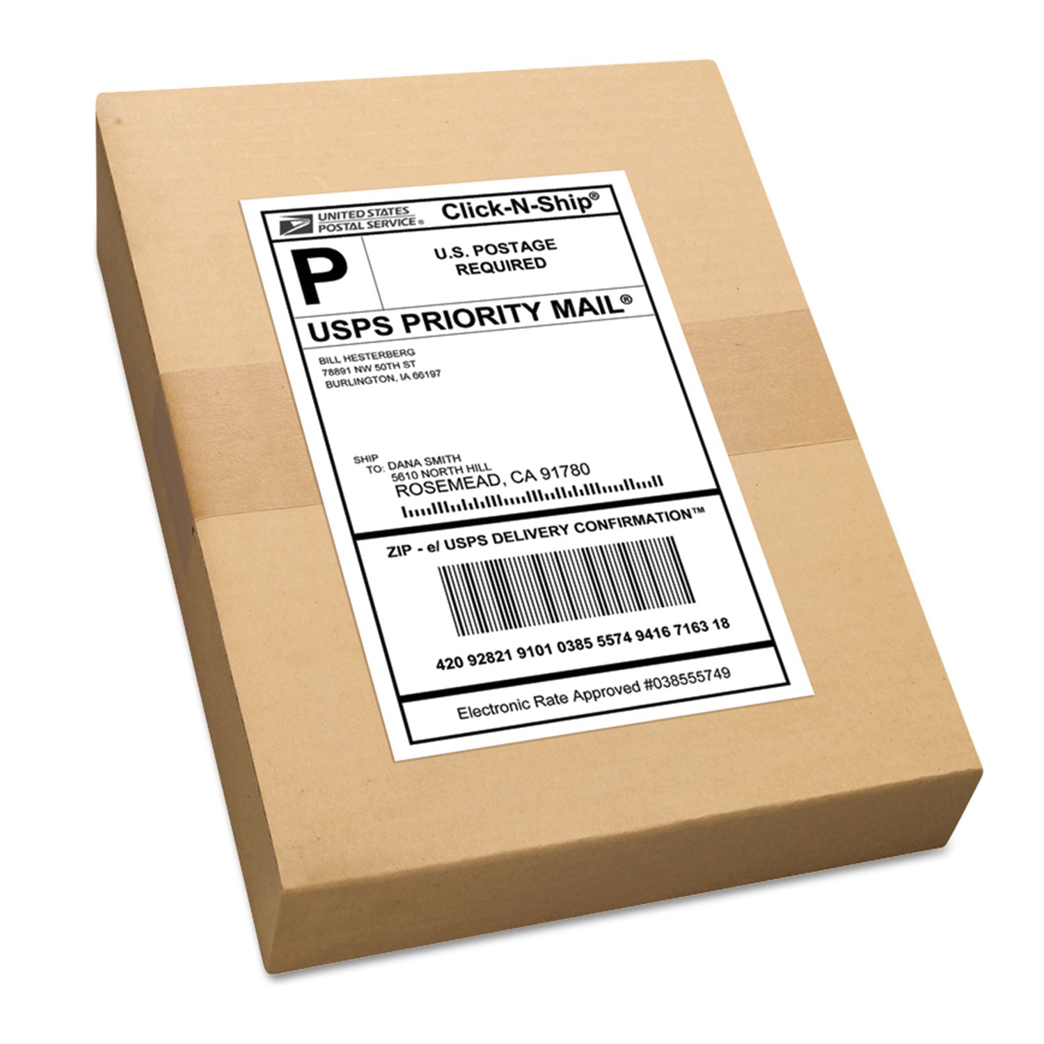 Avery Shipping Labels w/ TrueBlock Technology, Inkjet/Laser Printers, 5.5 x 8.5, White, 2/Sheet, 500 Sheets/Box