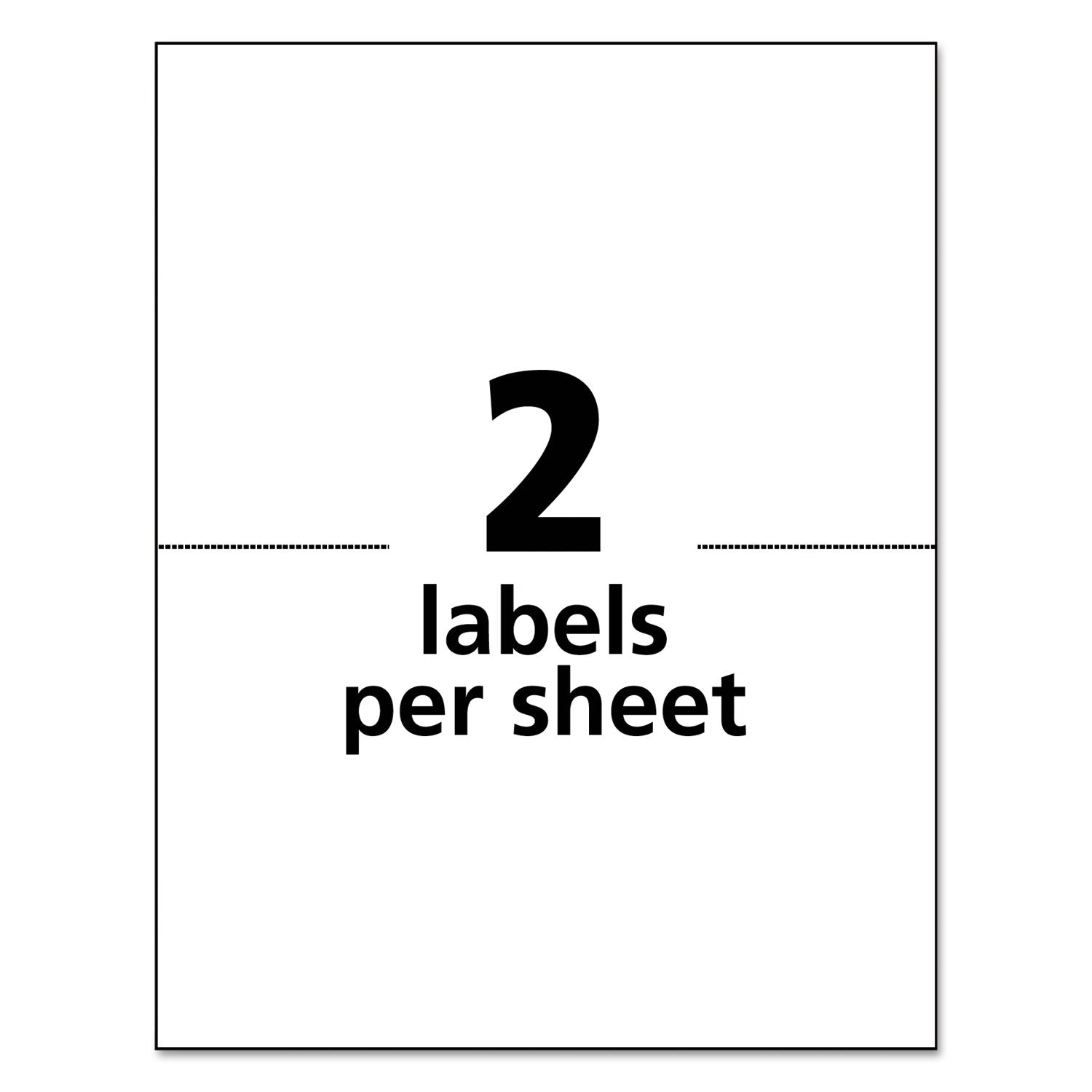 Avery White Shipping Labels-Bulk Packs, Inkjet/Laser Printers, 5.5 x 8.5, White, 2/Sheet, 250 Sheets/Box
