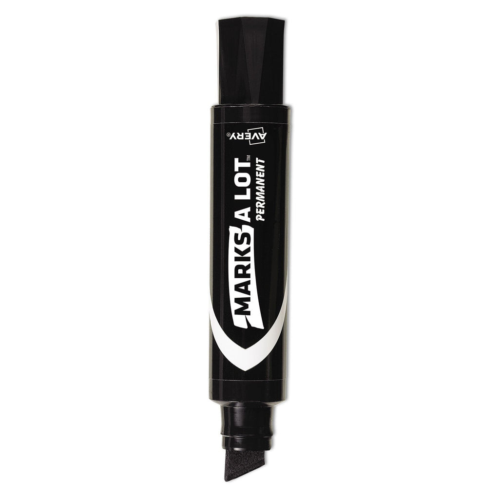 Avery MARKS A LOT Extra-Large Desk-Style Permanent Marker, Extra-Broad Chisel Tip, Black (24148)