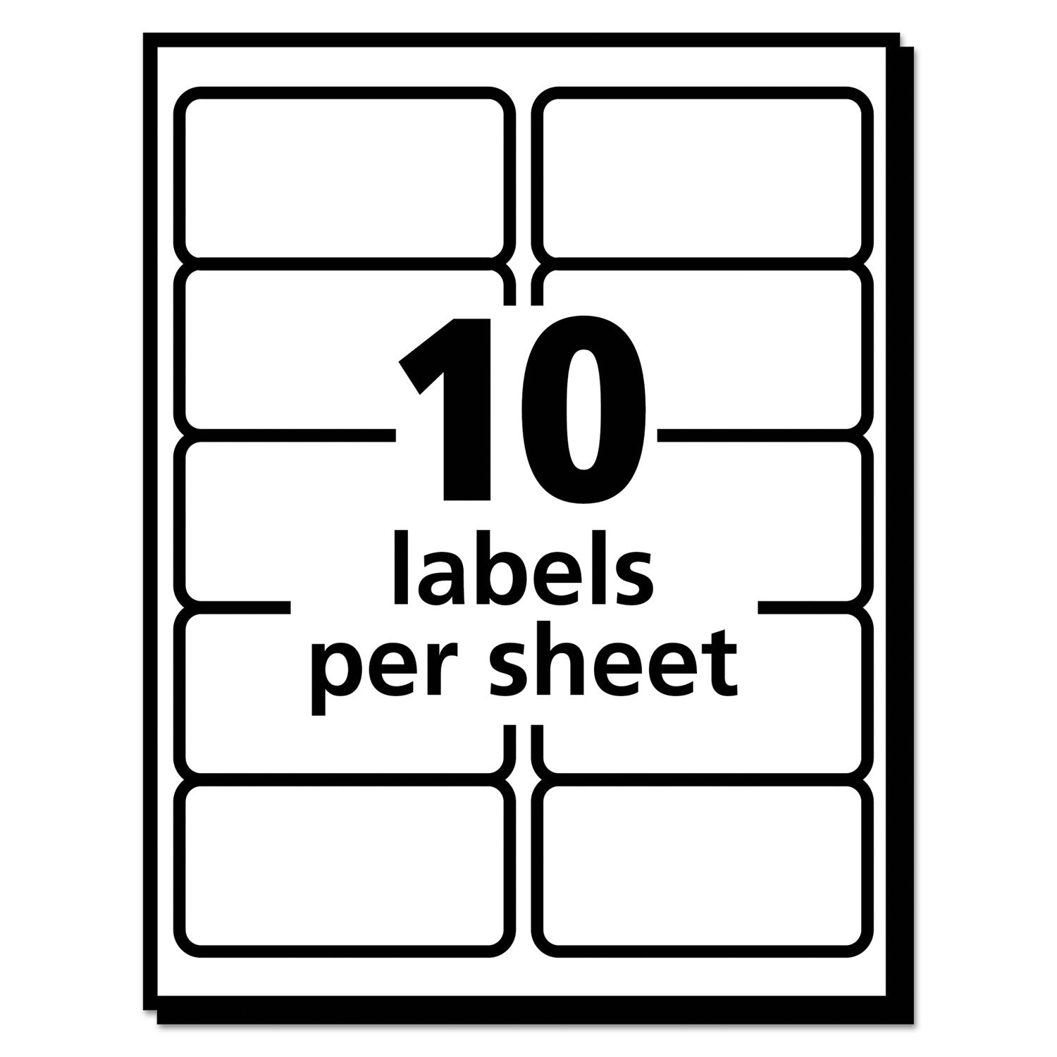 Avery EcoFriendly Mailing Labels, Inkjet/Laser Printers, 2 x 4, White, 10/Sheet, 100 Sheets/Pack