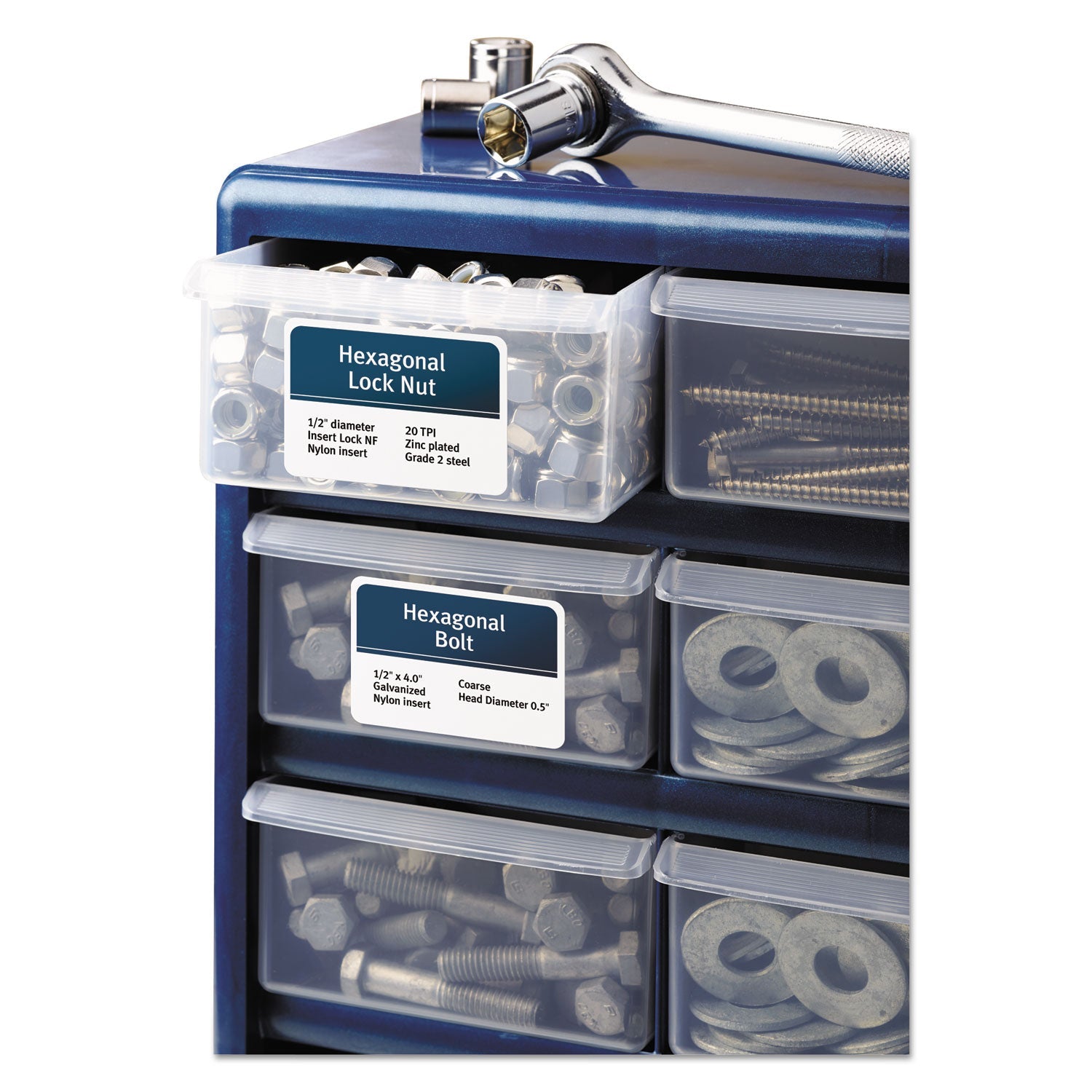 Avery Durable Permanent ID Labels with TrueBlock Technology, Laser Printers, 2 x 2.63, White, 15/Sheet, 50 Sheets/Pack