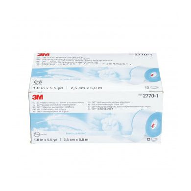 3M Micropore S Silicone Medical Tape 1 Inch X 5-1/2 Yard Blue, 1 Roll