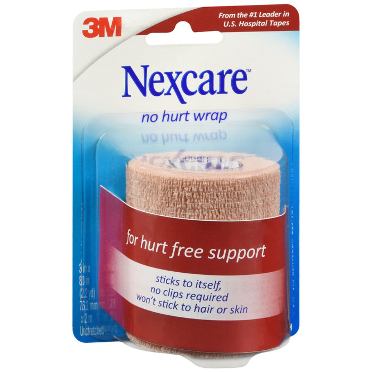 3M Nexcare Coban Self-Adhering Wrap 3 Inch x 2.2 Yard Roll (Beige)
