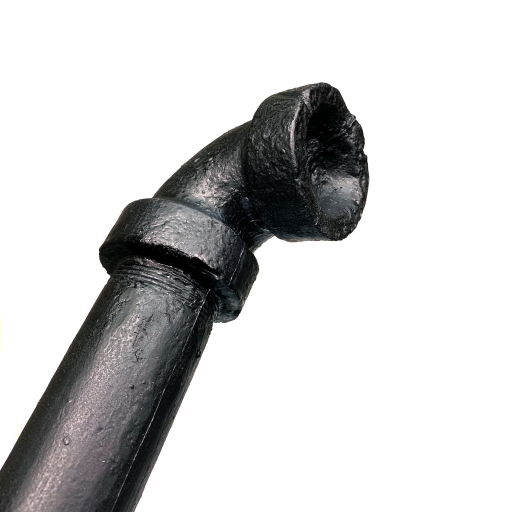 Foam Rubber Metal Pipe with Fittings Action Stunt Prop (Black)
