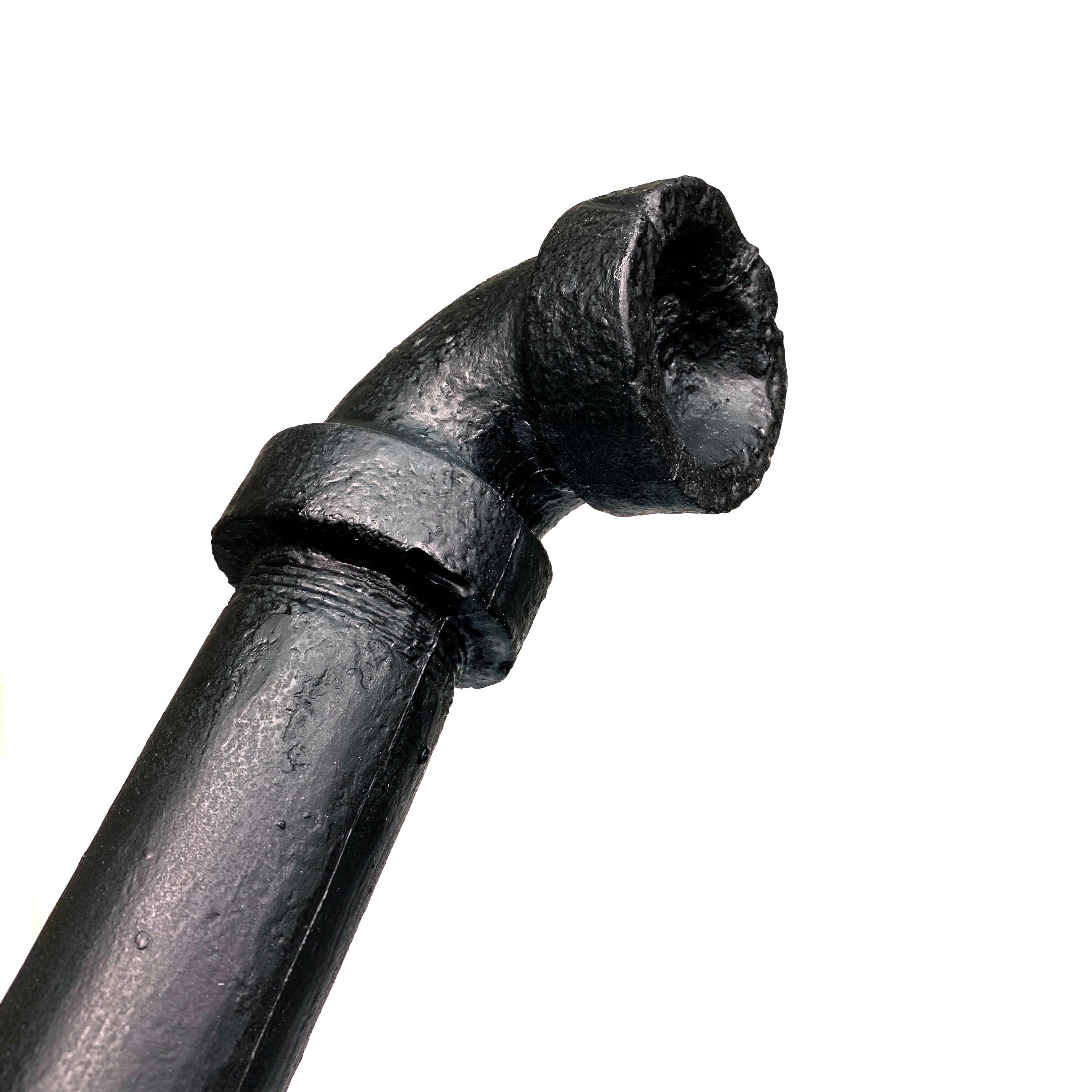 Foam Rubber Metal Pipe with Fittings Action Stunt Prop (Black)