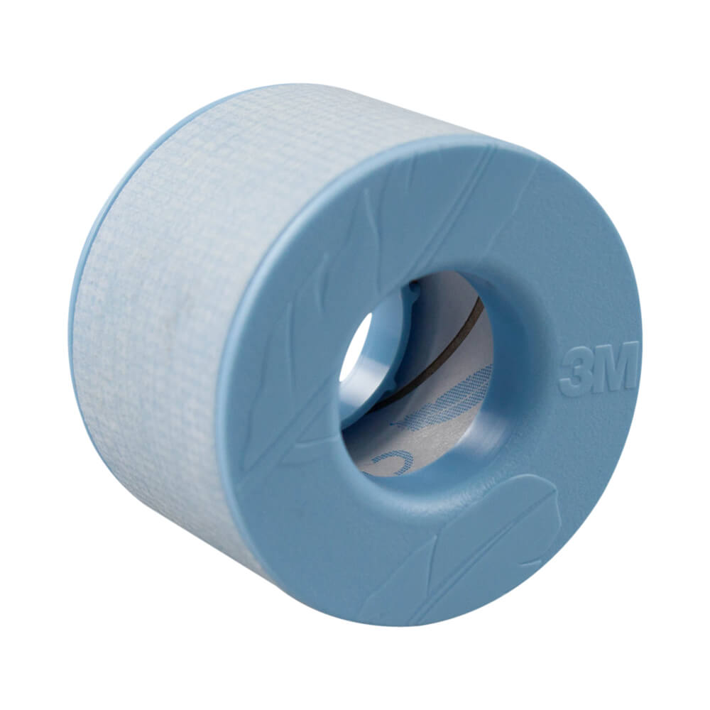 3M Micropore S Silicone Medical Tape 1 Inch X 5-1/2 Yard Blue, 1 Roll