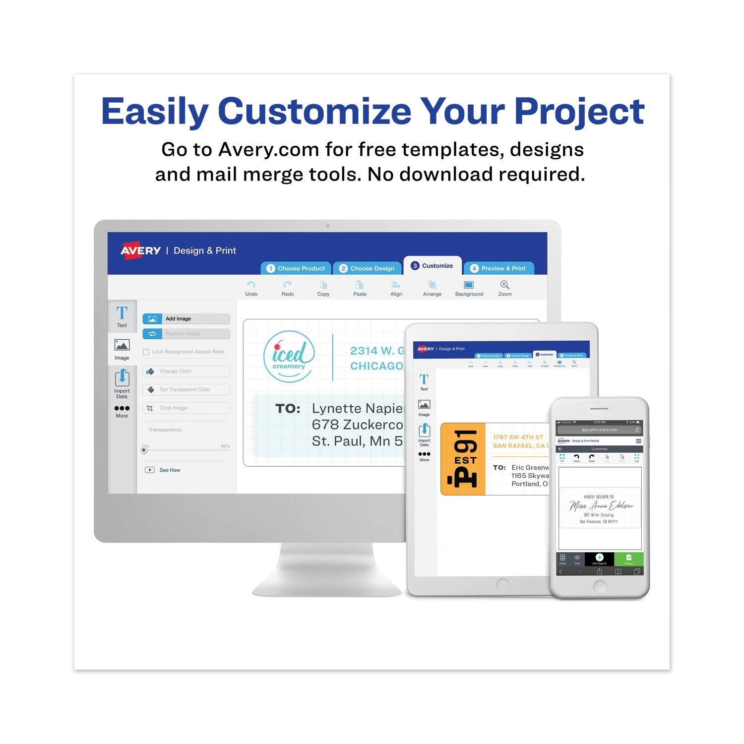 Avery High-Visibility Permanent Laser ID Labels, 2 x 4, Neon Magenta, 1000/Box