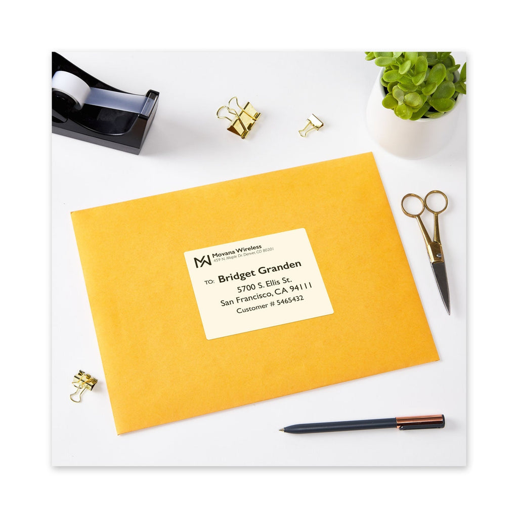 Avery Waterproof Shipping Labels with TrueBlock and Sure Feed, Laser Printers, 3.33 x 4, White, 6/Sheet, 50 Sheets/Pack