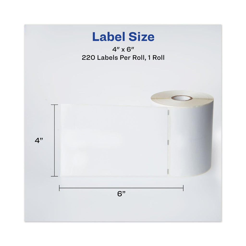 Avery Multipurpose Thermal Labels, 4 x 6, White, 220/Roll
