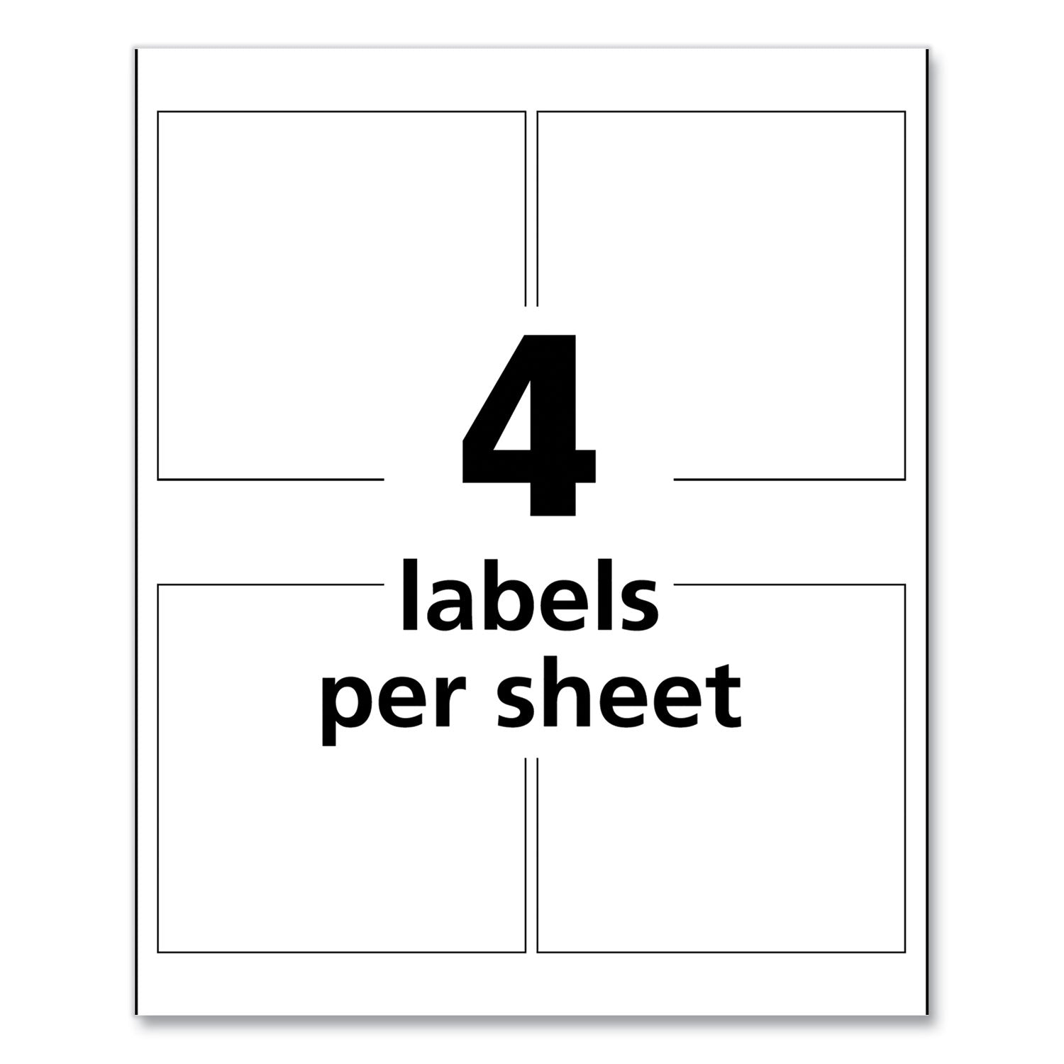 Avery UltraDuty GHS Chemical Waterproof and UV Resistant Labels, 4 x 4, White, 4/Sheet, 50 Sheets/Pack