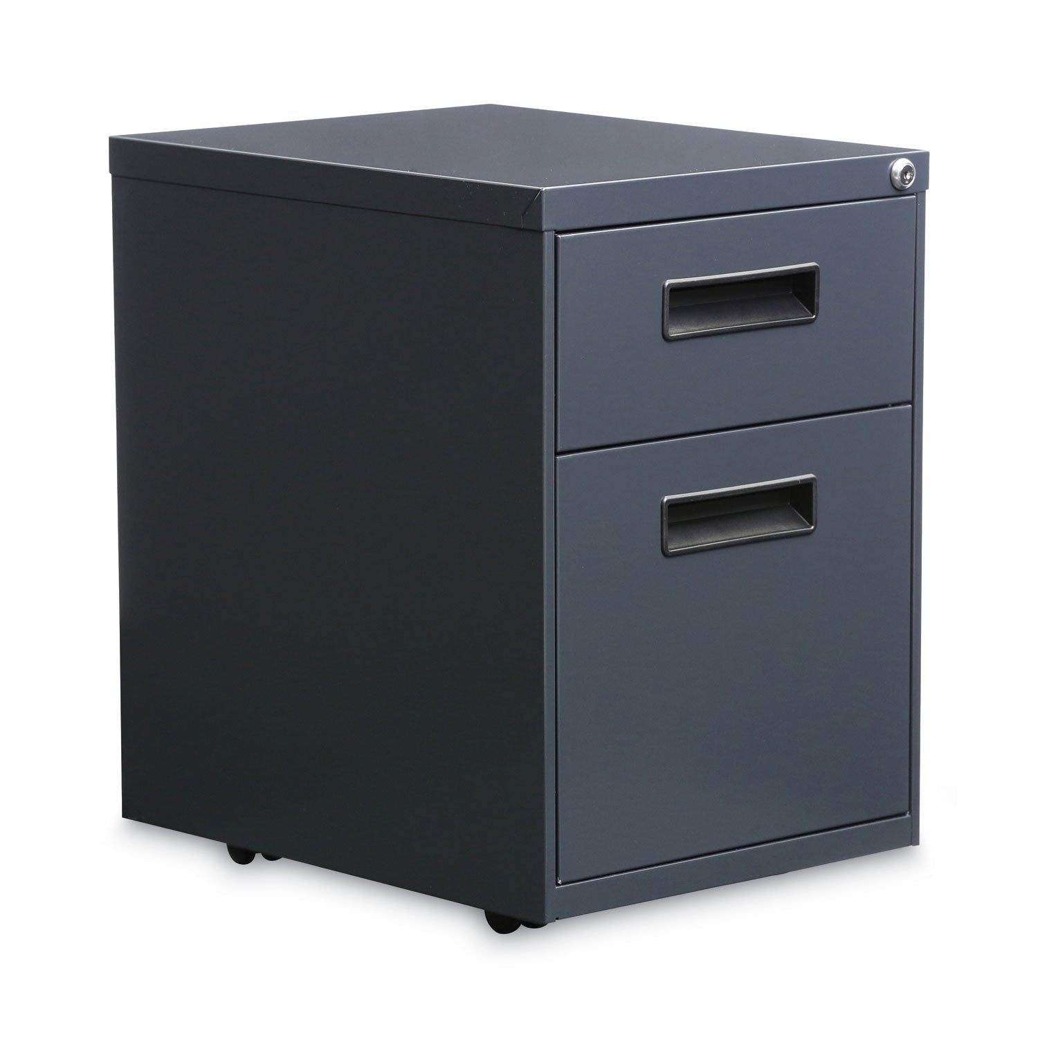 Alera File Pedestal, Left or Right, 2-Drawers: Box/File, Legal/Letter, Charcoal, 14.96" x 19.29" x 21.65"