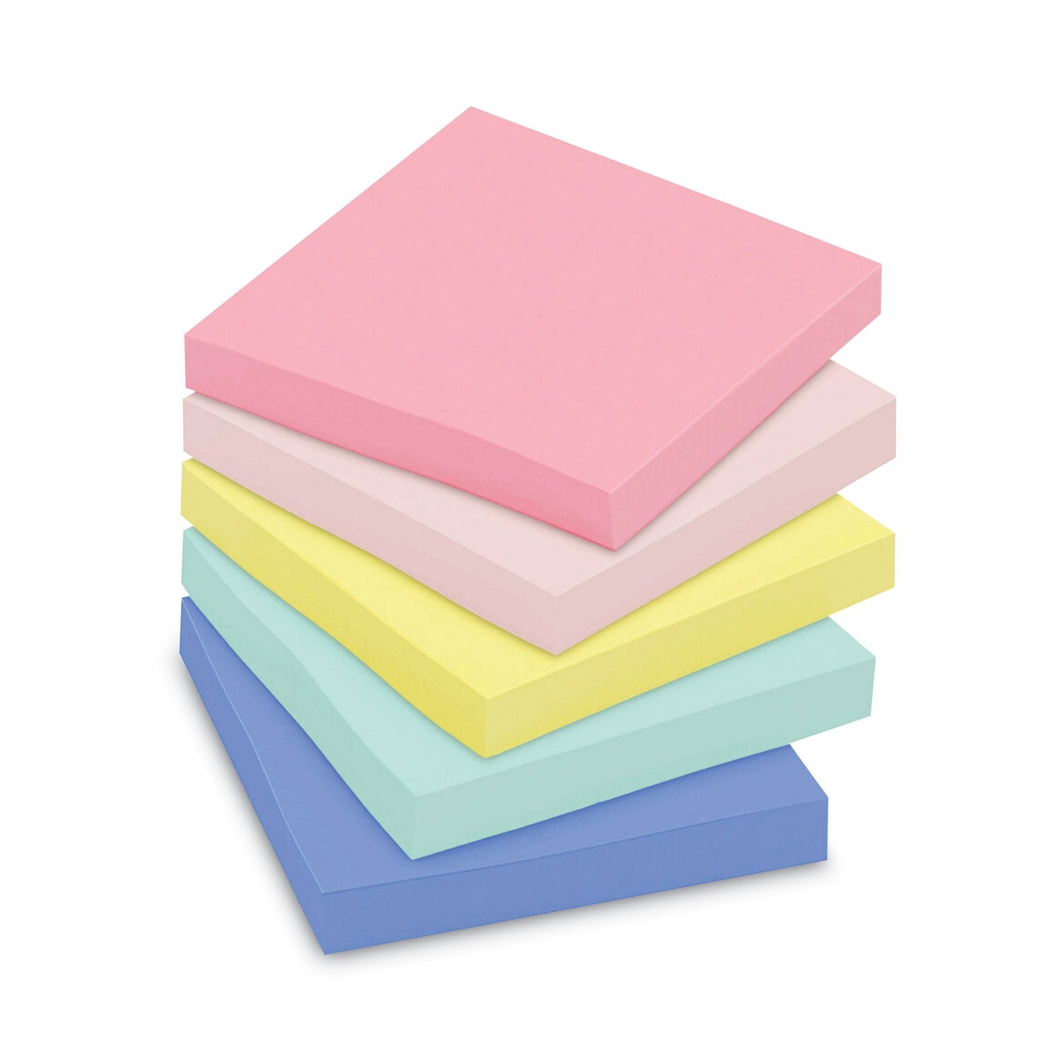 3M Post-it Original Recycled Note Pads, 3" x 3", Sweet Sprinkles Collection Colors, 100 Sheets/Pad, 12 Pads/Pack