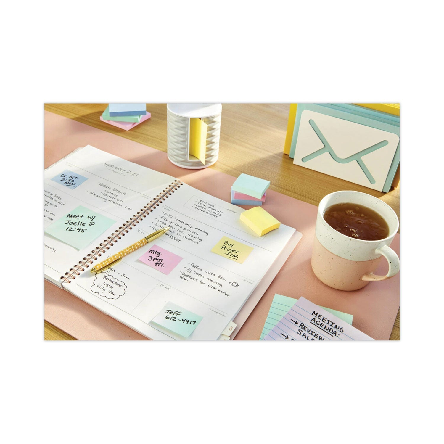 3M Post-it Original Recycled Note Pads, 3" x 3", Sweet Sprinkles Collection Colors, 100 Sheets/Pad, 12 Pads/Pack