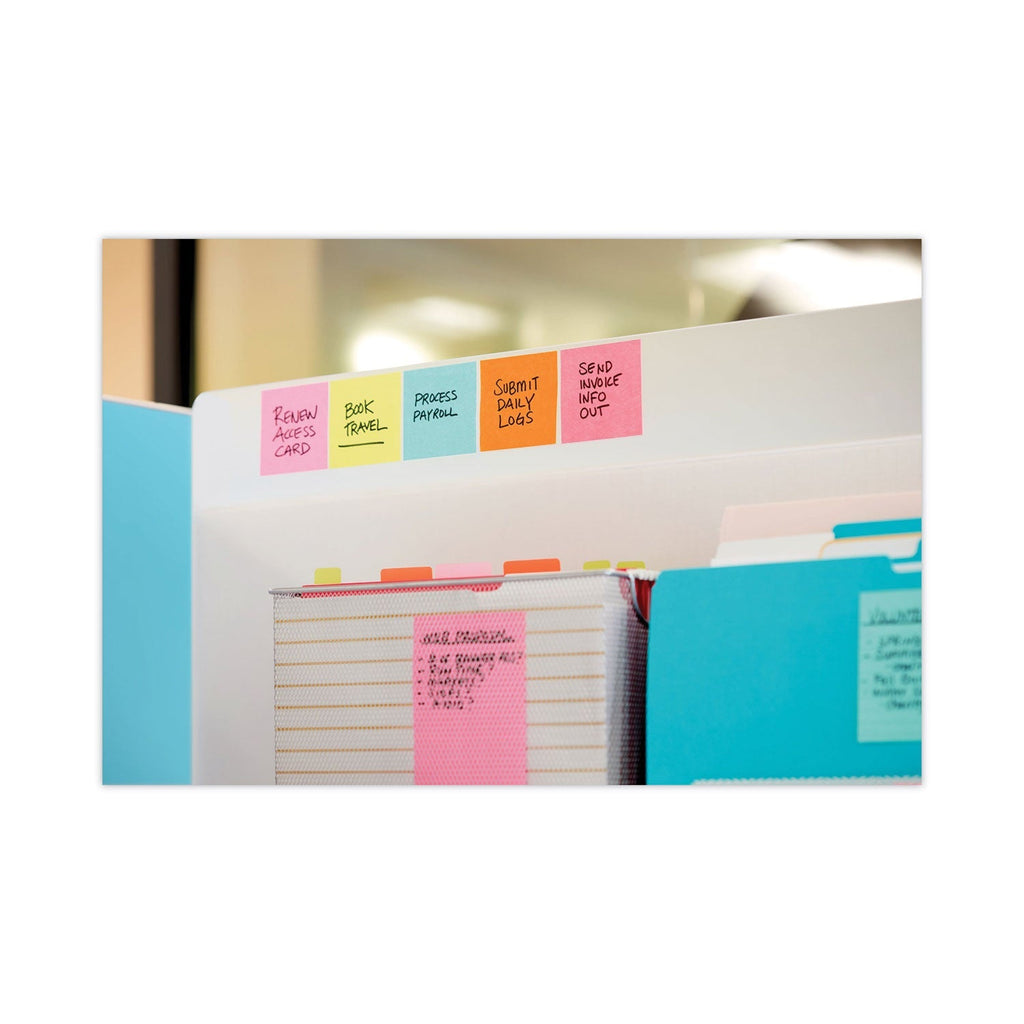 3M Post-it Pads in Supernova Neon Collection Colors, 3" x 3", 90 Sheets/Pad, 12 Pads/Pack