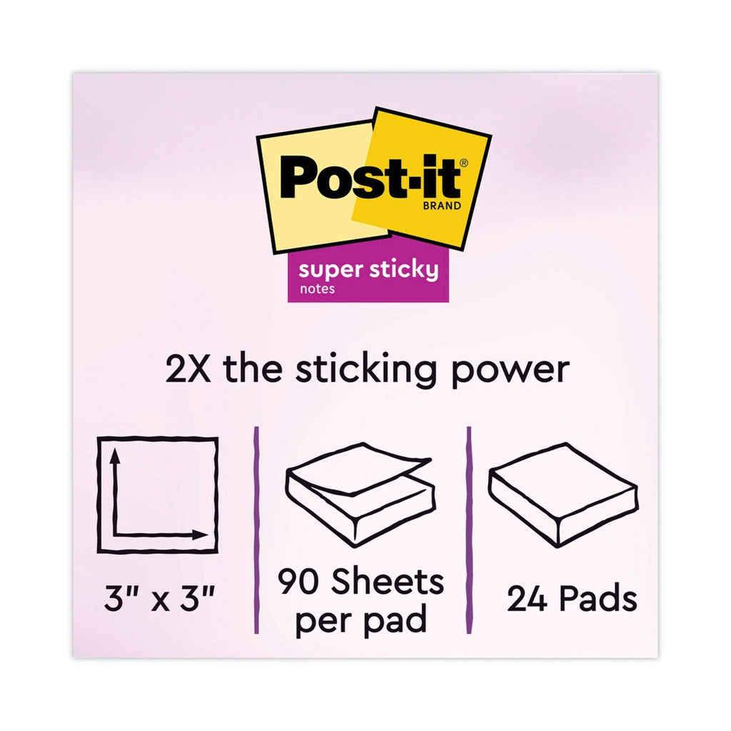 3M Post-it Pads in Canary Yellow, Value Pack, 3" x 3", 90 Sheets/Pad, 24 Pads/Pack