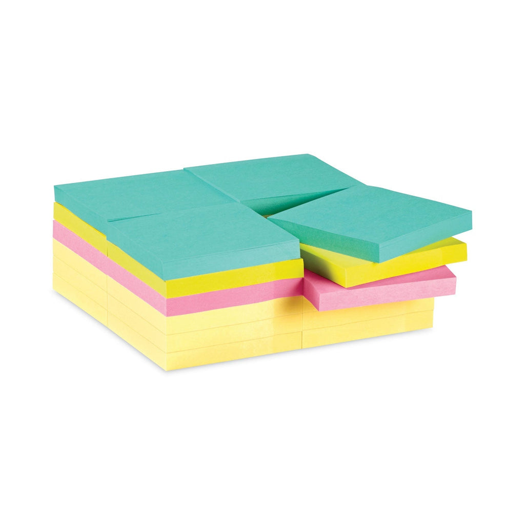3M Post-it Self-Stick Notes Office Pack, 3" x 3", Supernova Neons Collection Colors, 90 Sheets/Pad, 24 Pads/Pack