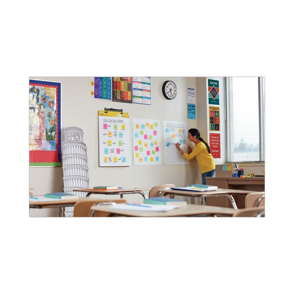 3M Post-it Vertical-Orientation Self-Stick Easel Pads, Presentation Format (1.5" Rule), 25 x 30, White, 30 Sheets, 2/Pack