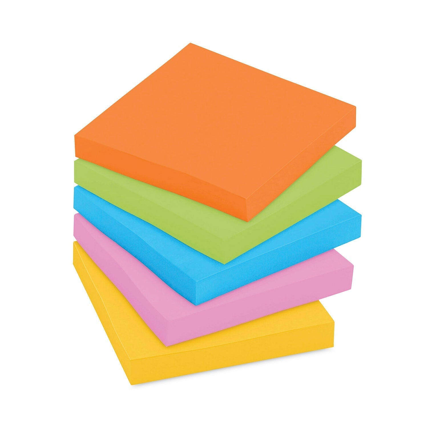 3M Post-it Pads in Energy Boost Collection Colors, 3" x 3", 90 Sheets/Pad, 24 Pads/Pack