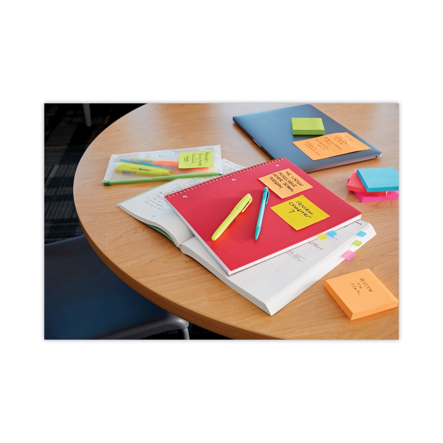 3M Post-it Pads in Energy Boost Collection Colors, 3" x 3", 90 Sheets/Pad, 24 Pads/Pack