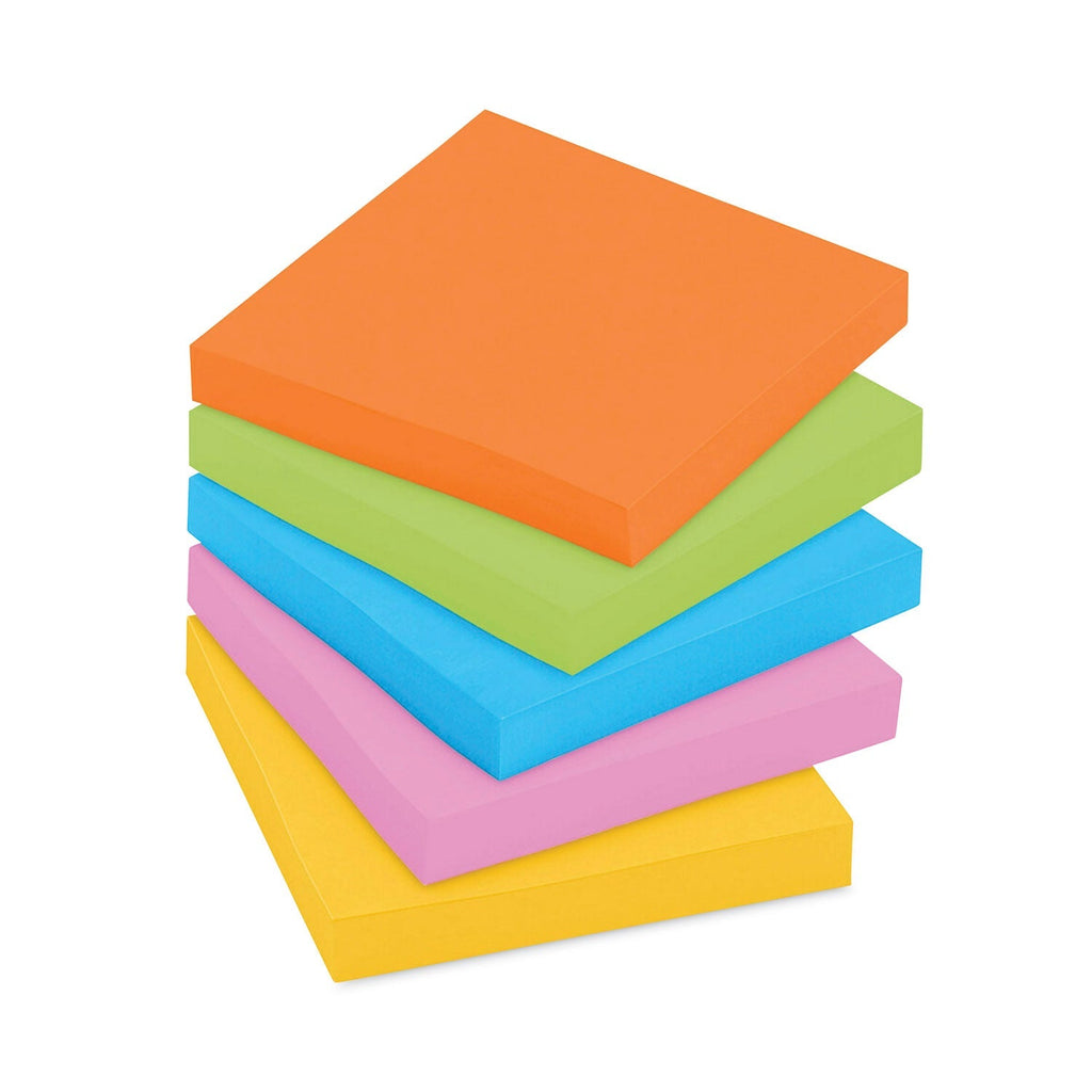 3M Post-it Pads in Energy Boost Collection Colors, Cabinet Pack, 3" x 3", 70 Sheets/Pad, 24 Pads/Pack
