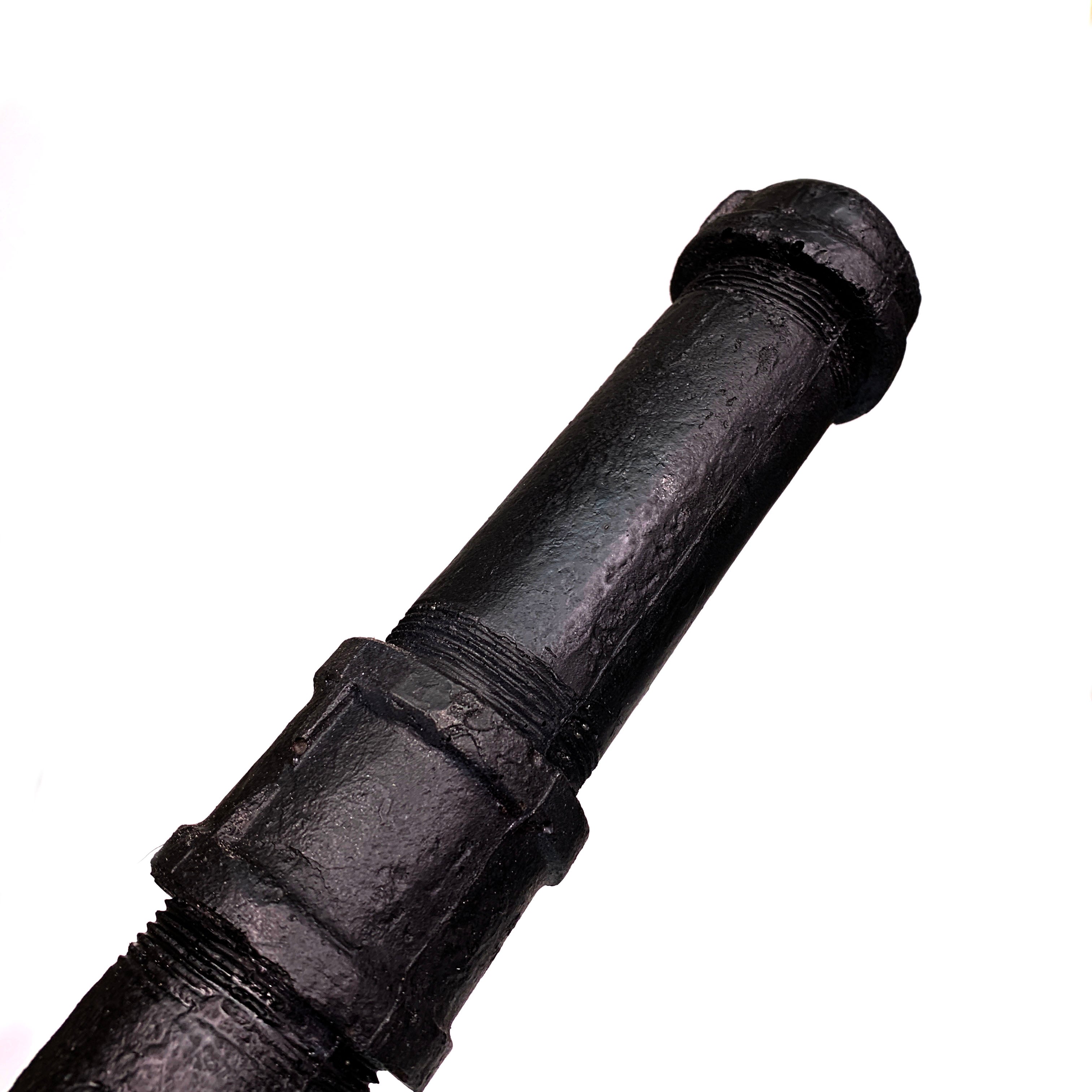 Foam Rubber Metal Pipe with Fittings Action Stunt Prop (Black)