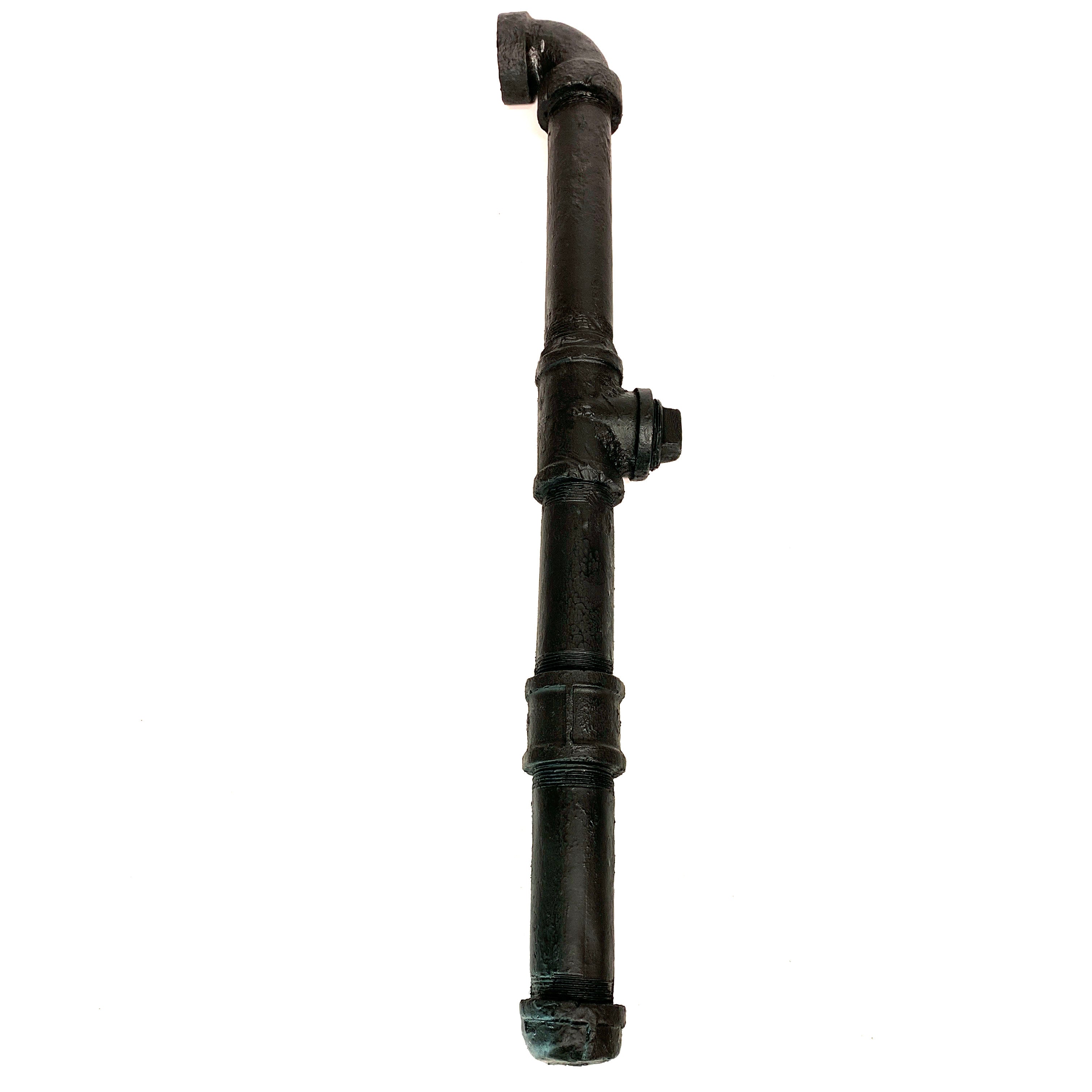 Foam Rubber Metal Pipe with Fittings Action Stunt Prop (Black)