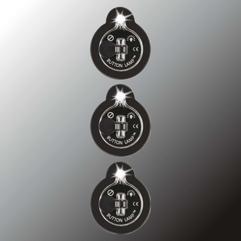 BUTTON LAMP Adhesive LEDs Light Package - Lightweight, Ultra Small, Ultra Bright LED Utility Lights