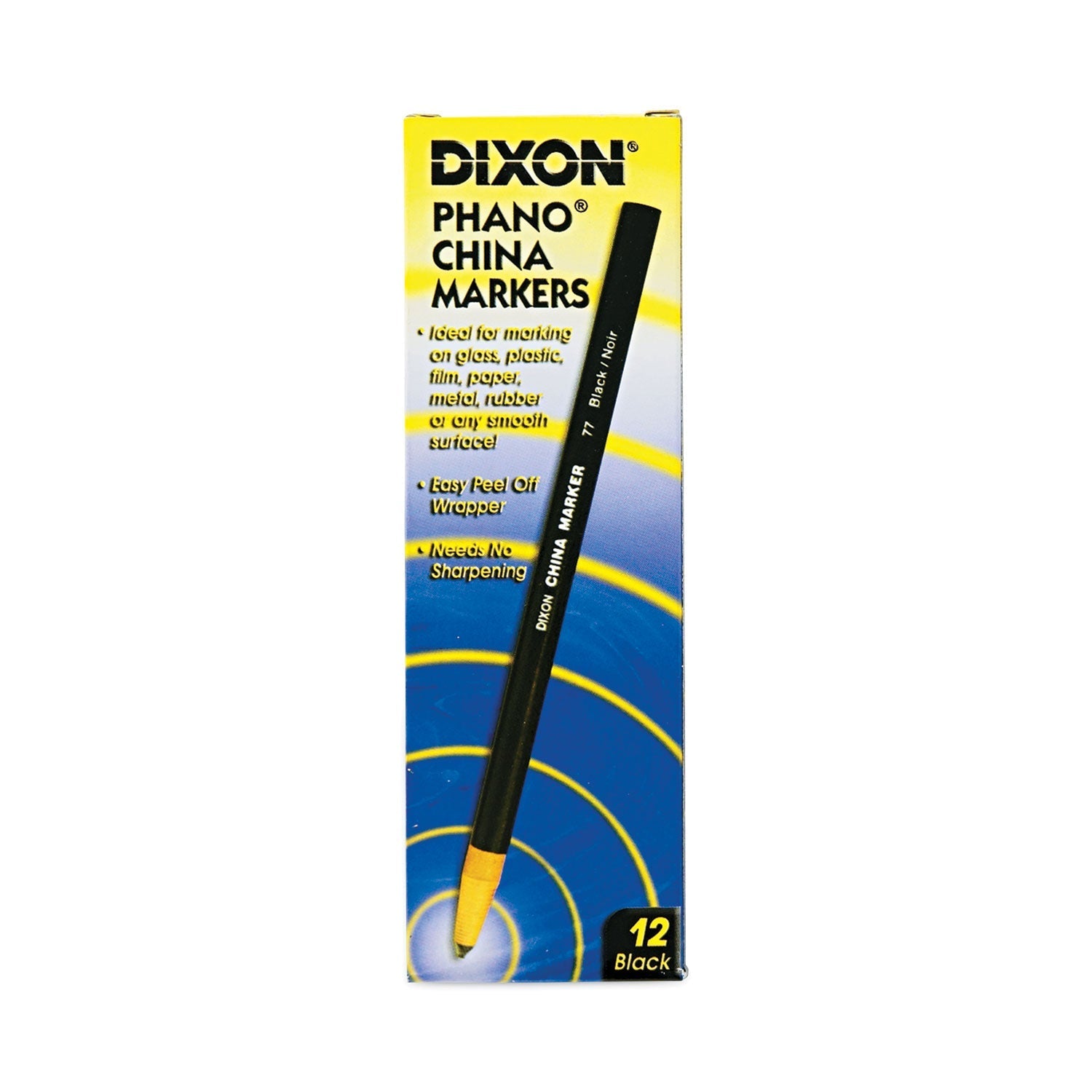 Dixon Phano China Marker - Box of 12 - (Black)