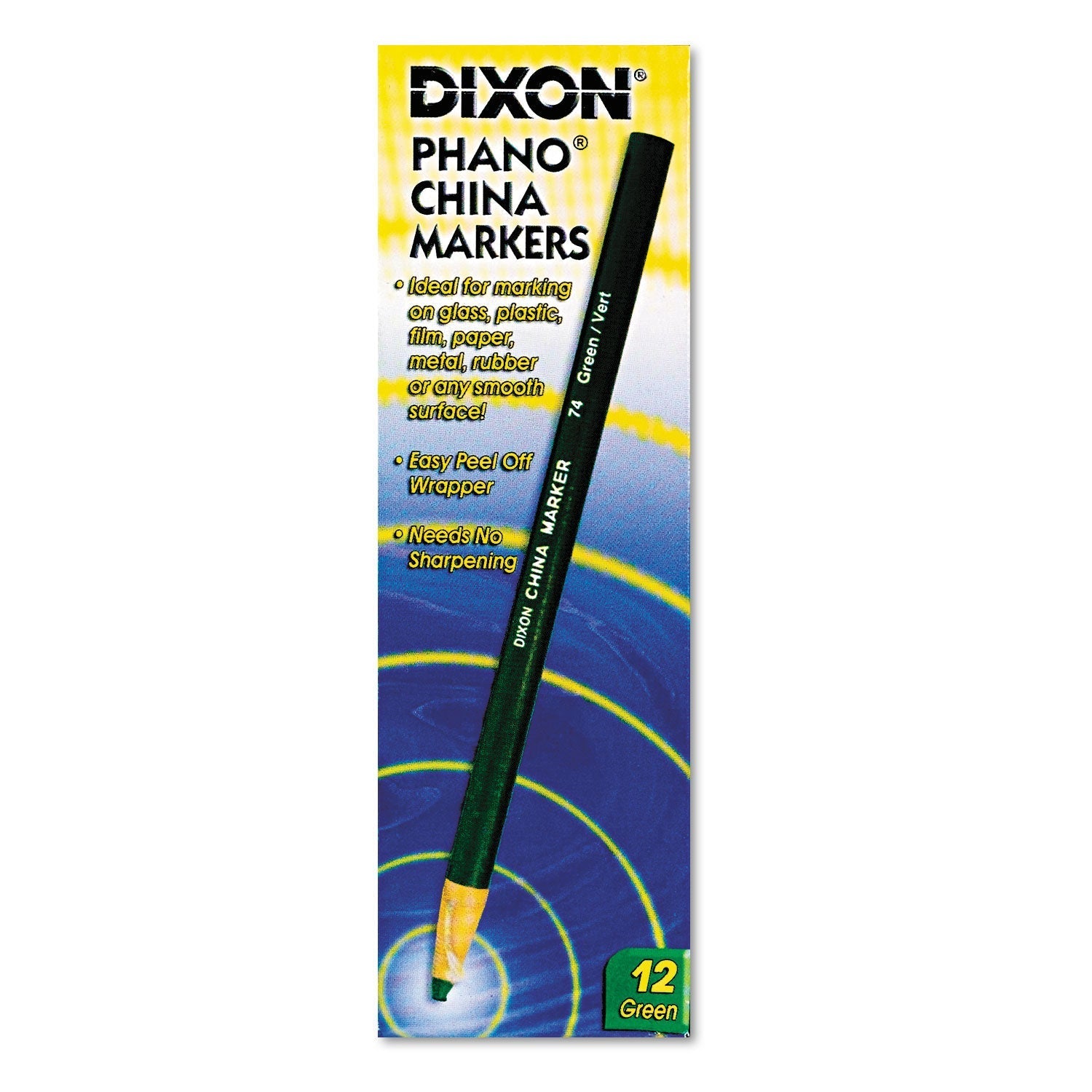 Dixon Phano China Marker - Box of 12 - (Green)