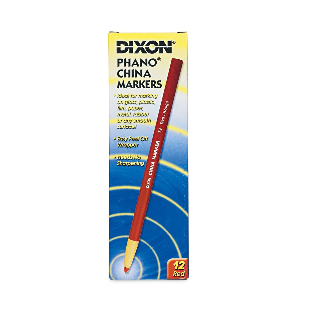 Dixon Phano China Marker - Box of 12 - (Red)