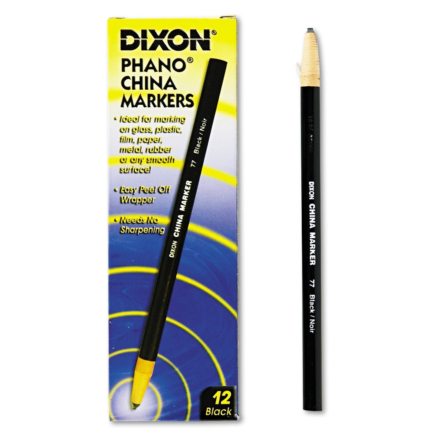 Dixon Phano China Marker - Box of 12 - (Black)