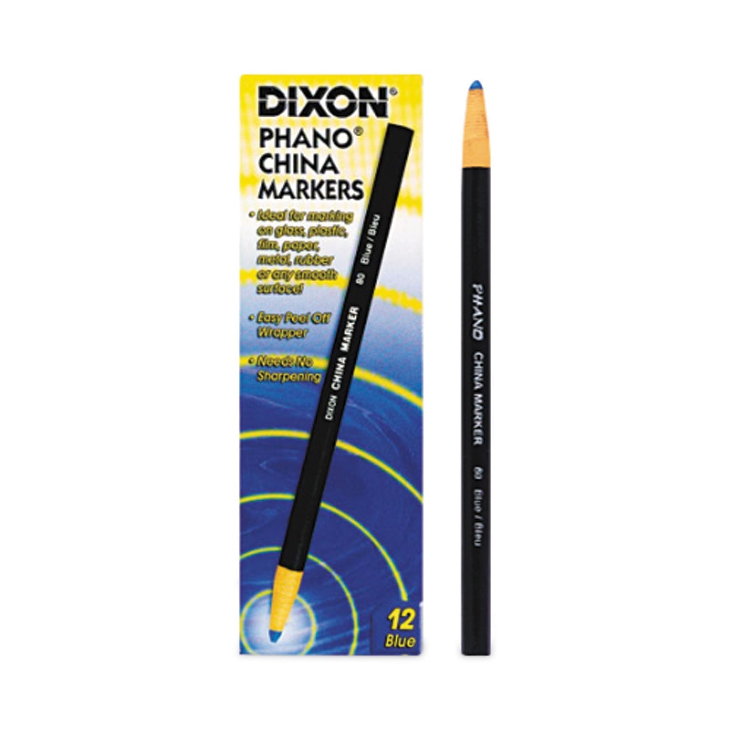 Dixon Phano China Marker - Box of 12 - (Blue)