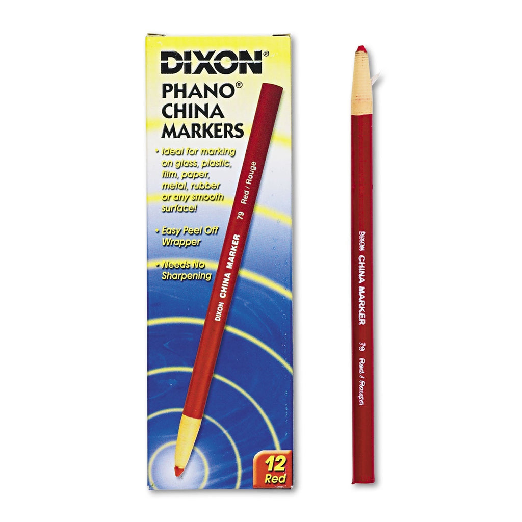 Dixon Phano China Marker - Box of 12 - (Red)