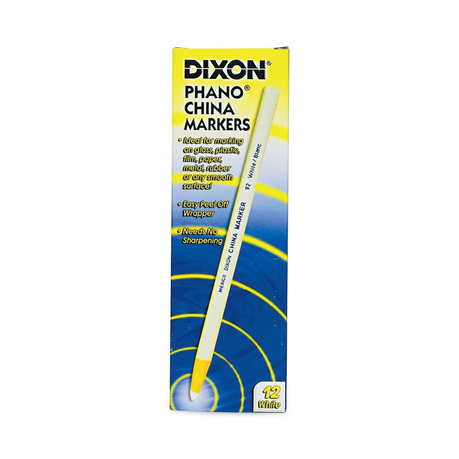 Dixon Phano China Marker - Box of 12 - (White)