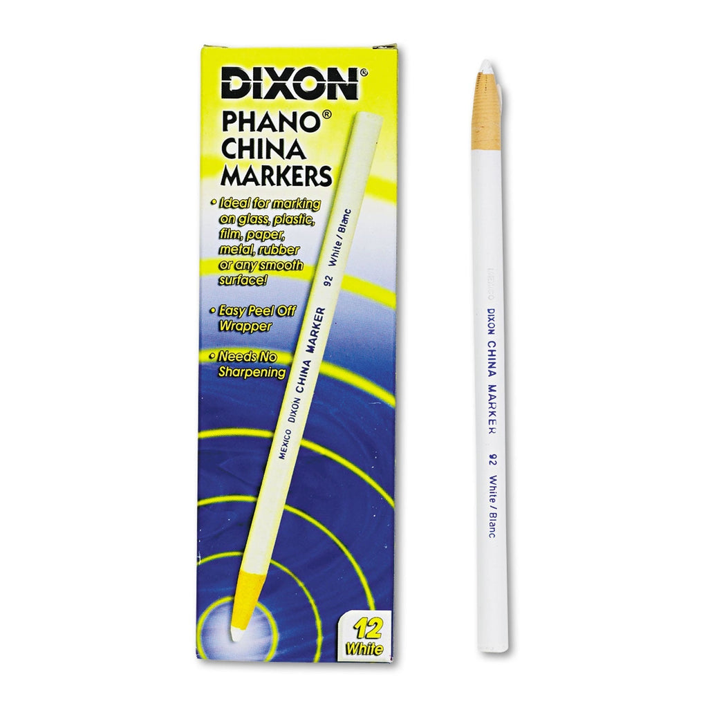 Dixon Phano China Marker - Box of 12 - (White)