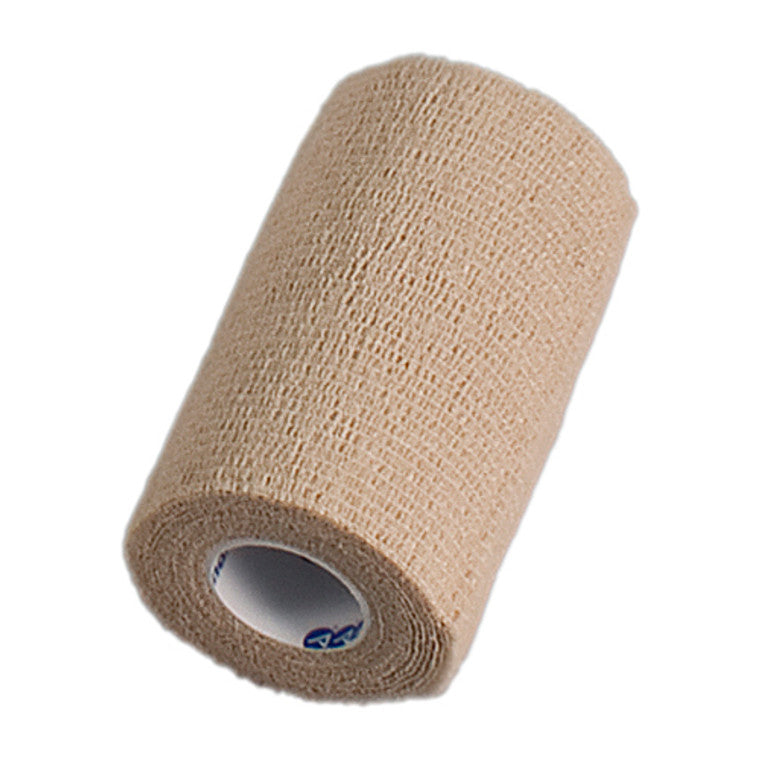 Dynarex Cohesive Bandage Sensi Wrap 4 Inch x 5 Yard Roll (Beige)