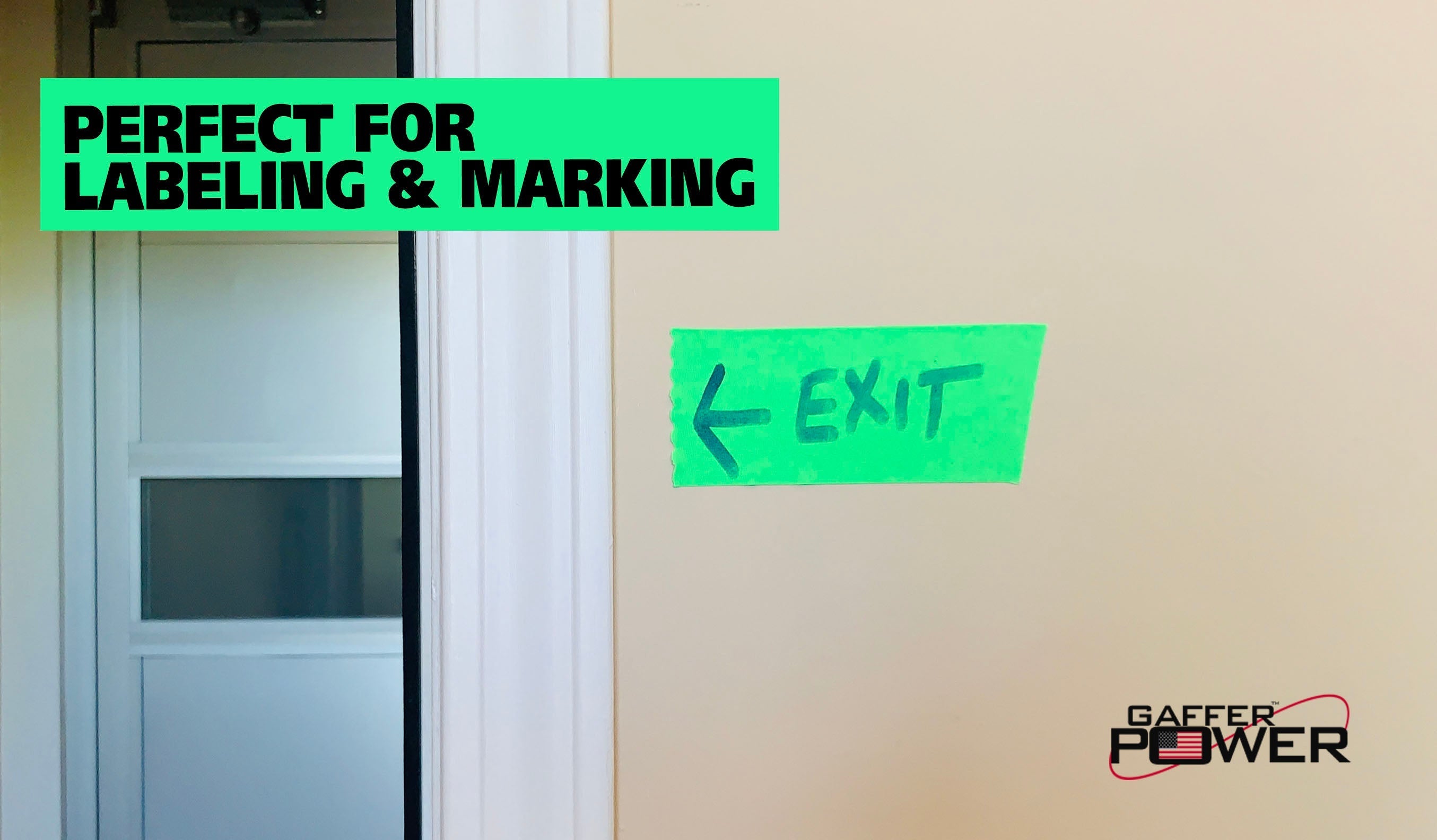 Gaffer Power Gaff Tape, 2 Inch x 30 Yards (Fluorescent Green)