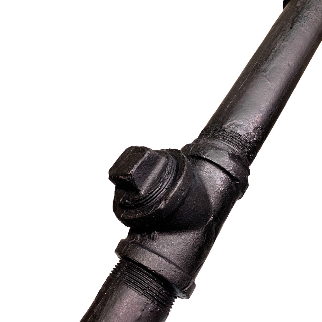 Foam Rubber Metal Pipe with Fittings Action Stunt Prop (Black)