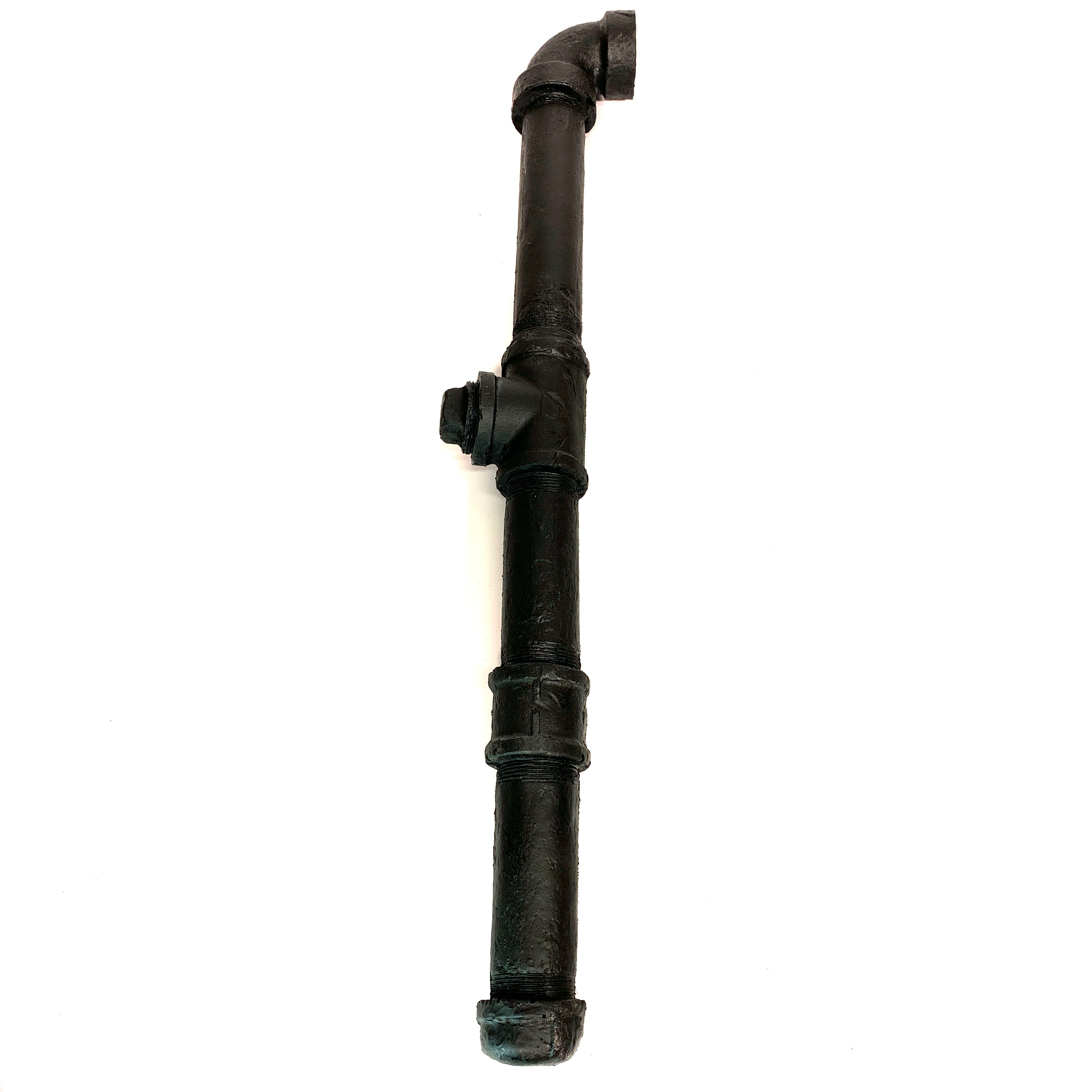 Foam Rubber Metal Pipe with Fittings Action Stunt Prop (Black)