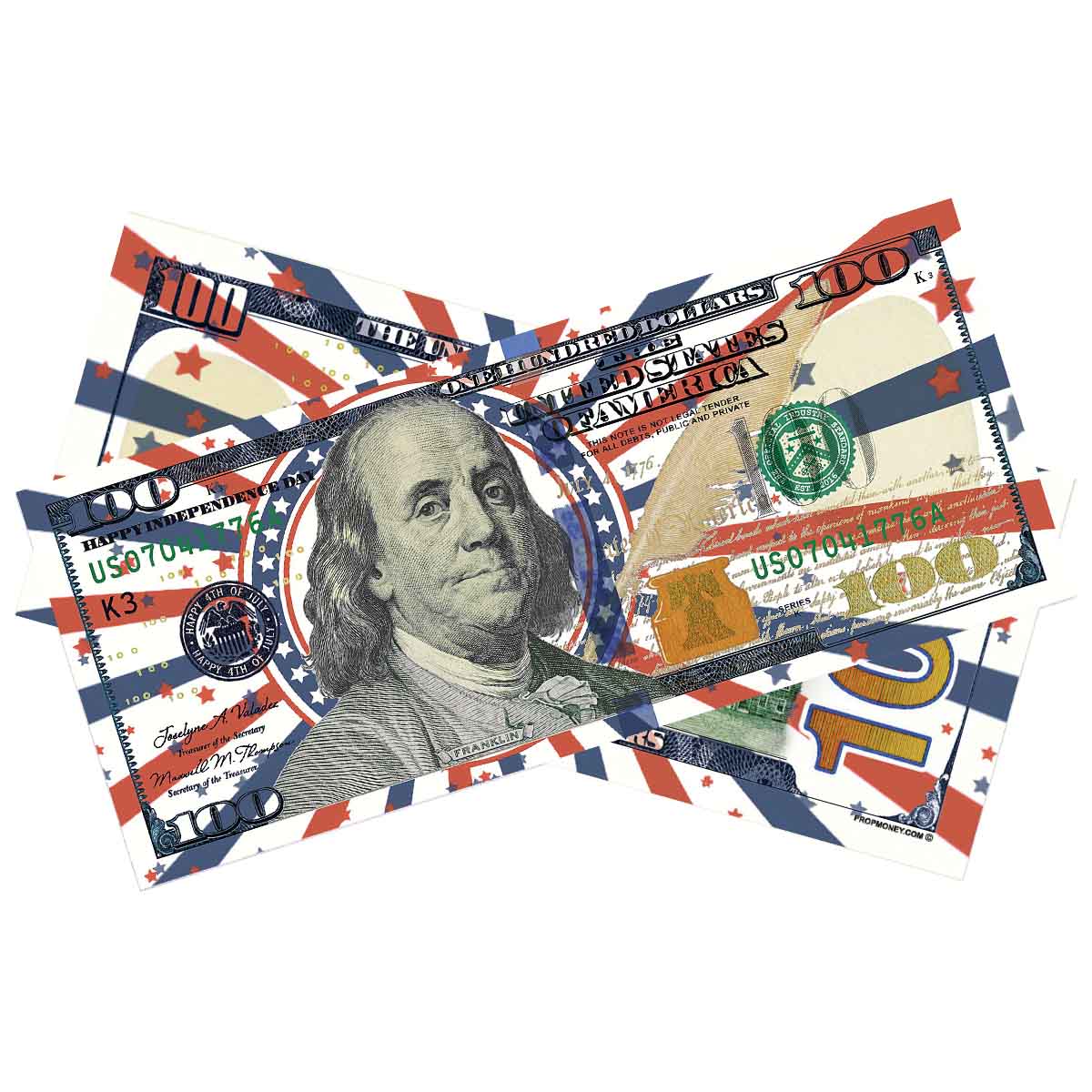 $100 4th of July Independence Day Bills